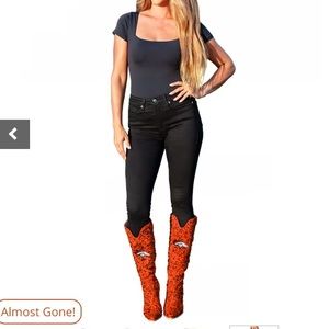 Denver Broncos Glitter Boots